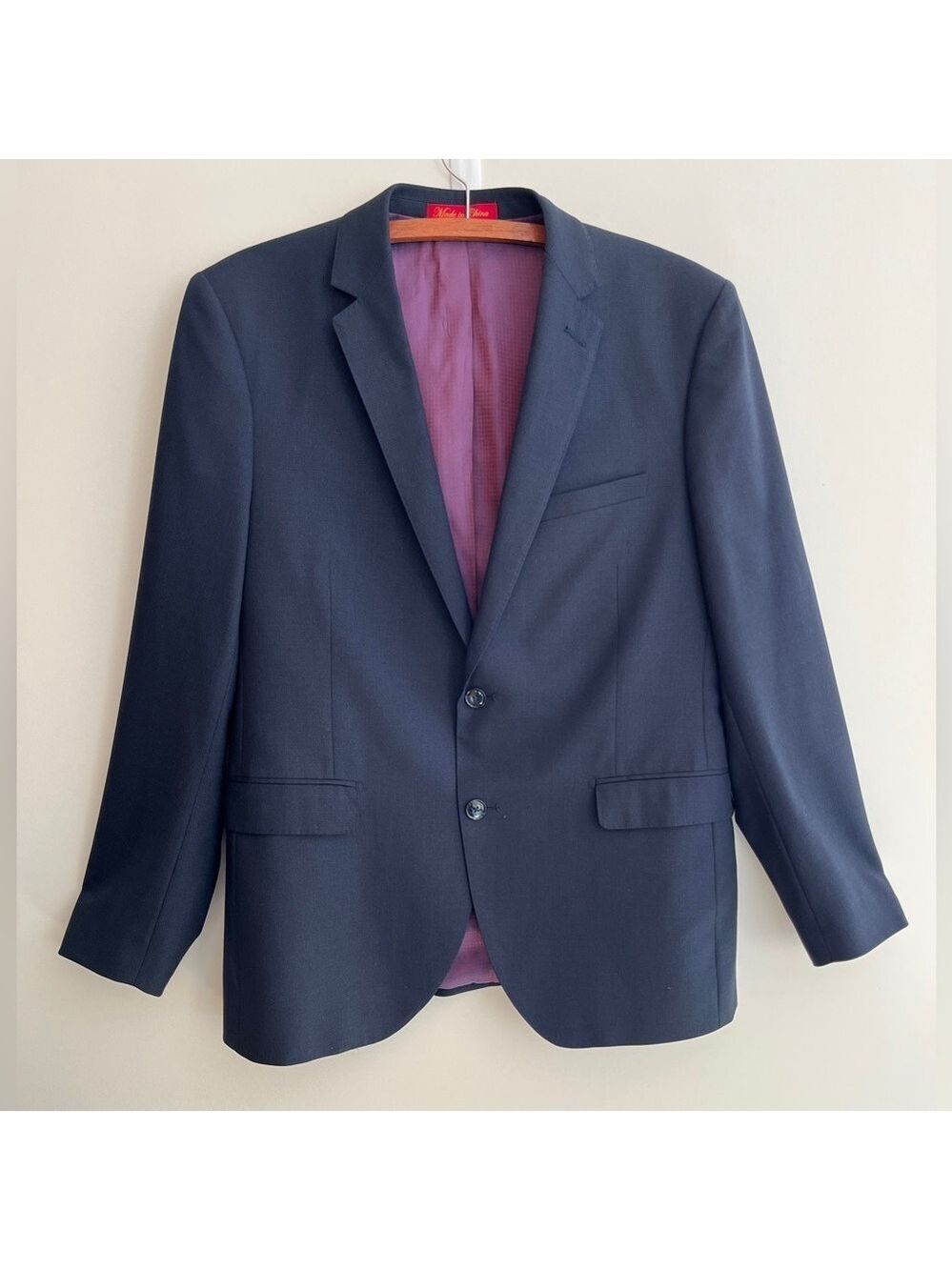 ENGLISH LAUNDRY Ronaldo Classic Collection Super 100's Wool Navy Blue Blazer 42R